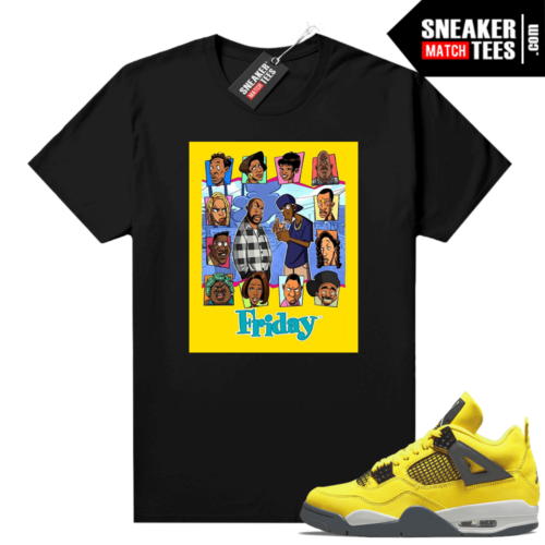 Lightning 4s Jordan Sneaker Tees Black Friday Cartoon