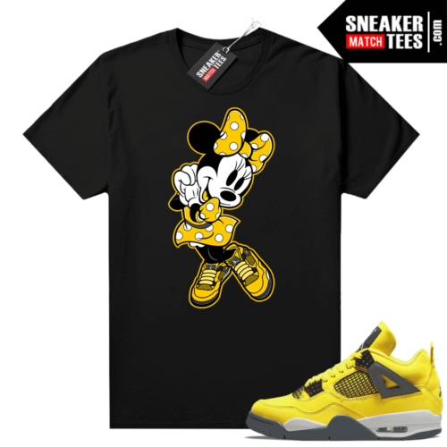 Lightning 4s Jordan Sneaker Tees Black Sneaker Bae