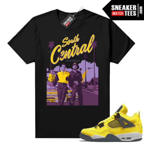 Lightning 4s Jordan Sneaker Tees Black South Central Boyz in the Hood