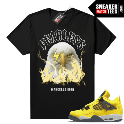 Lightning 4s Jordan Sneaker Tees Black Marcello Gior Fearless