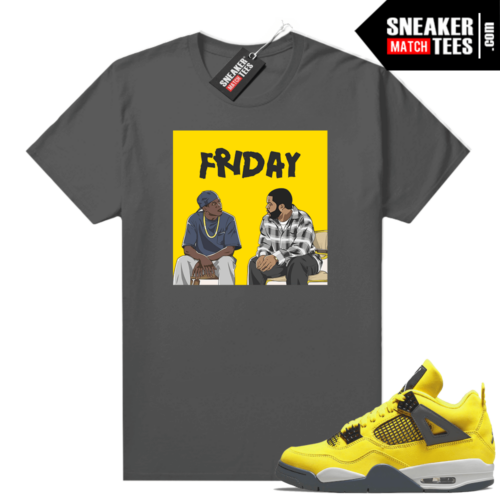 Lightning 4s Jordan Sneaker Tees Dark Grey Friday