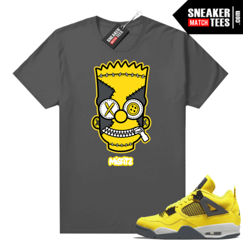 Lightning 4s Jordan Sneaker Tees Dark Grey MISFITZ Bart