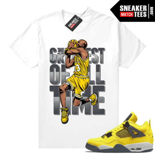 Lightning 4s Jordan Sneaker Tees White The Greatest