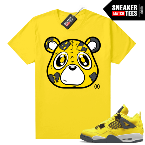 Lightning 4s Jordan Sneaker Tees Yellow Heartless Bear