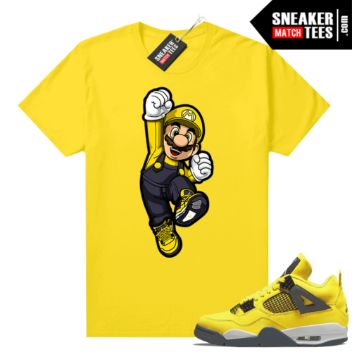 Lightning 4s Jordan Sneaker Tees Yellow Mario Got EM