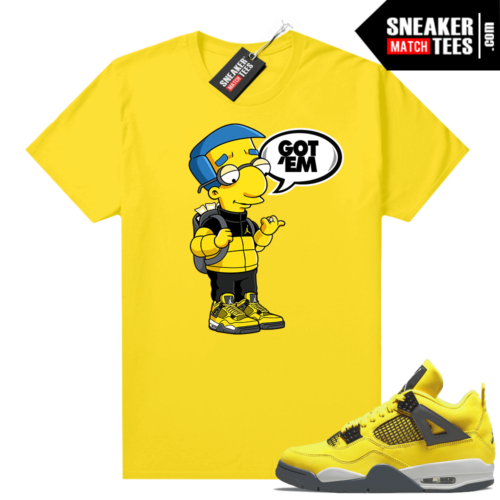 Lightning 4s Jordan Sneaker Tees Yellow Millhouse Got EM