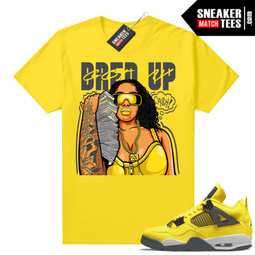 Lightning 4s Jordan Sneaker Tees Yellow My Bred UP