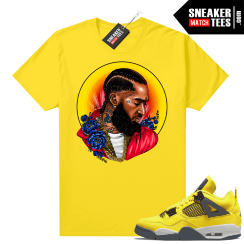 Lightning 4s Jordan Sneaker Union Yellow Nipsey Roses