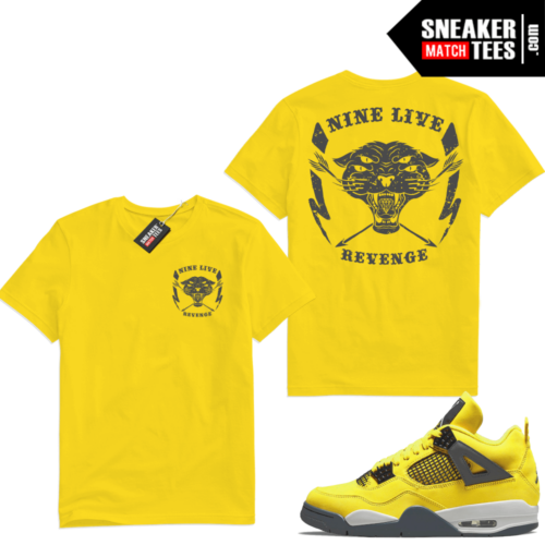 Lightning 4s Jordan Sneaker Tees Yellow Revenge Nine Live