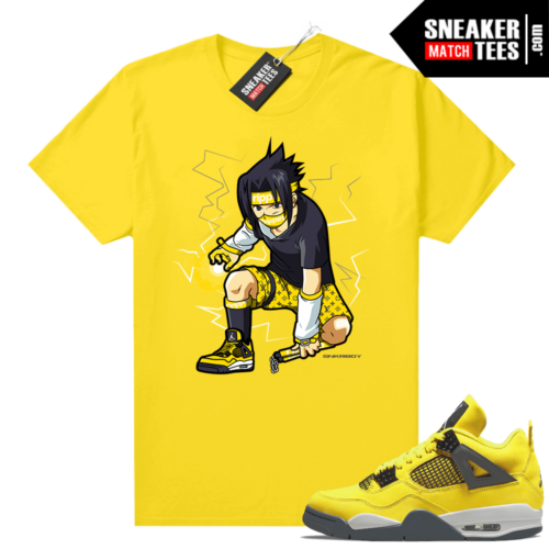 Lightning 4s Jordan Sneaker Tees Yellow SNKRBOY x Sasuke Hype
