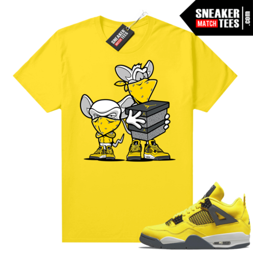 Lightning 4s Jordan Sneaker Tees Yellow Sneaker Heist