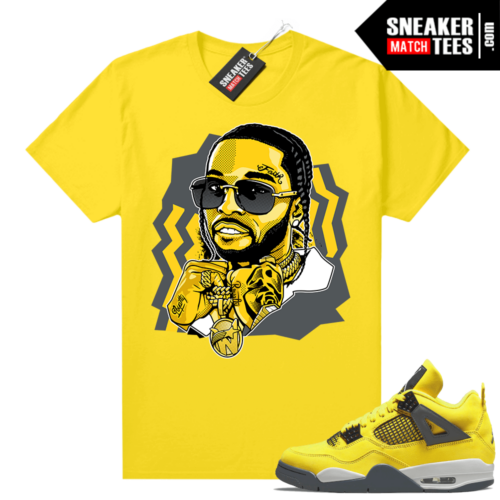 Lightning 4s Jordan Sneaker Tees Yellow The Woo