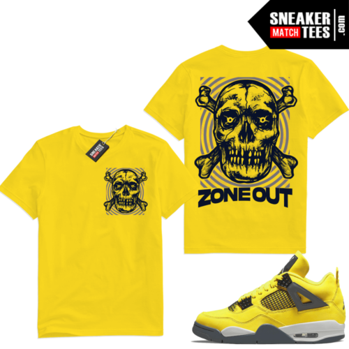 Lightning 4s Jordan Night Tees Yellow Zone Out