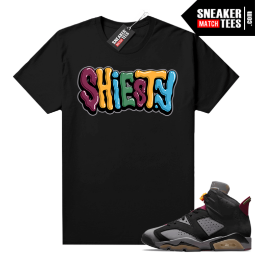 Bordeaux 6s Jordan Sneaker Tees Shirts Black Bubble Drip Shiesty