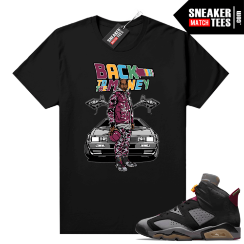 Jordan Bordeaux shirt match Black tee Back to the Money