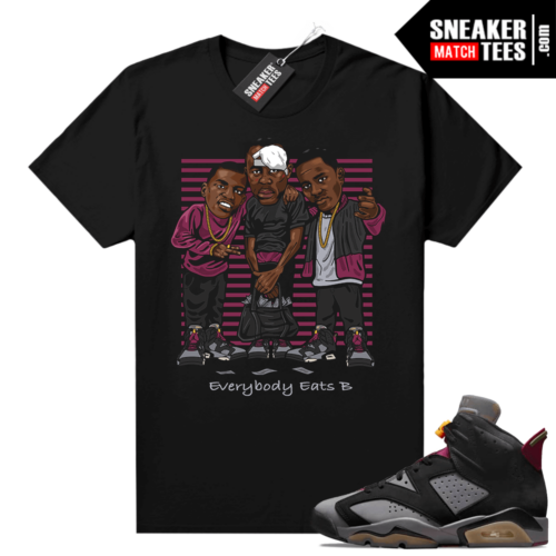 Jordan Bordeaux shirt match Black tee Everybody Eats B