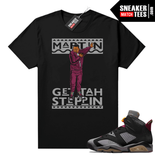 Jordan Bordeaux shirt match Black tee Get tah Steppin