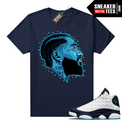 Obsidian 13 Nets Jordan sneaker tees shirts Navy Prolific