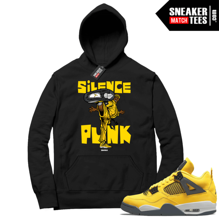 Lightning 4s Hoodies Matching Jordan 4 Black Dragon Fly Jones