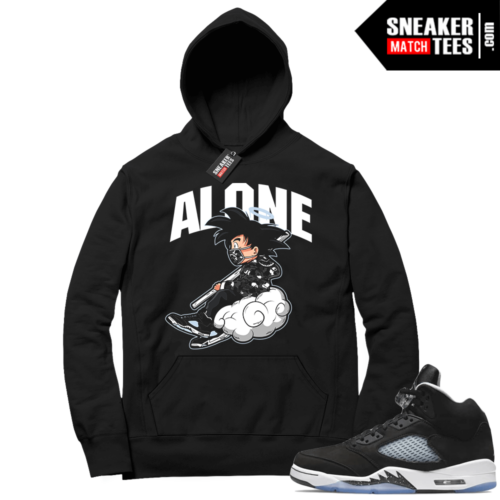 Oreo 5s Jordan Retro Hoodies Match Black Alone