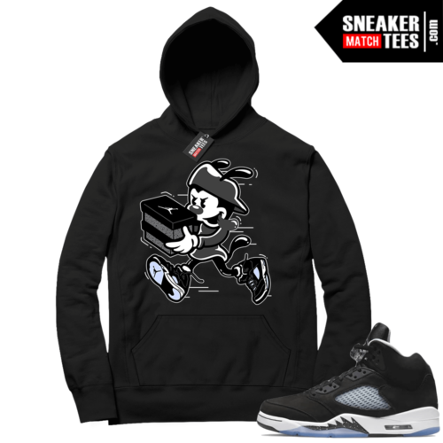 Oreo 5s Jordan Retro Hoodies Match Black Double Up