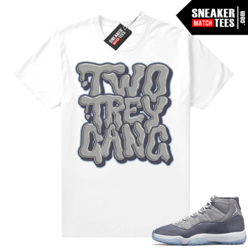 Cool Grey 11 Jordan Sneaker Match Tees Two Trey Bubble Font