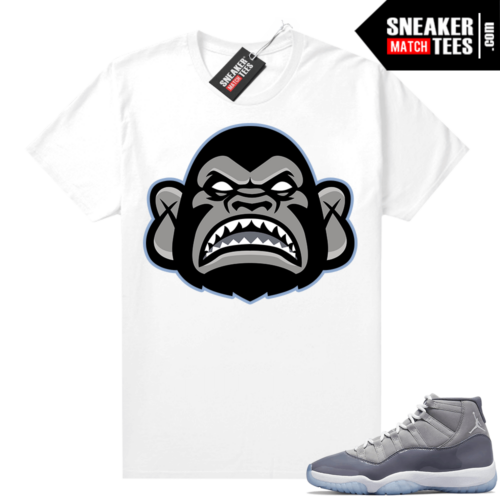 Cool Grey 11 Light Jordan Sneaker Match Statement White Ape Gang