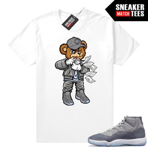 Cool Grey 11 Jordan Sneaker Match Tees White Big Tipper