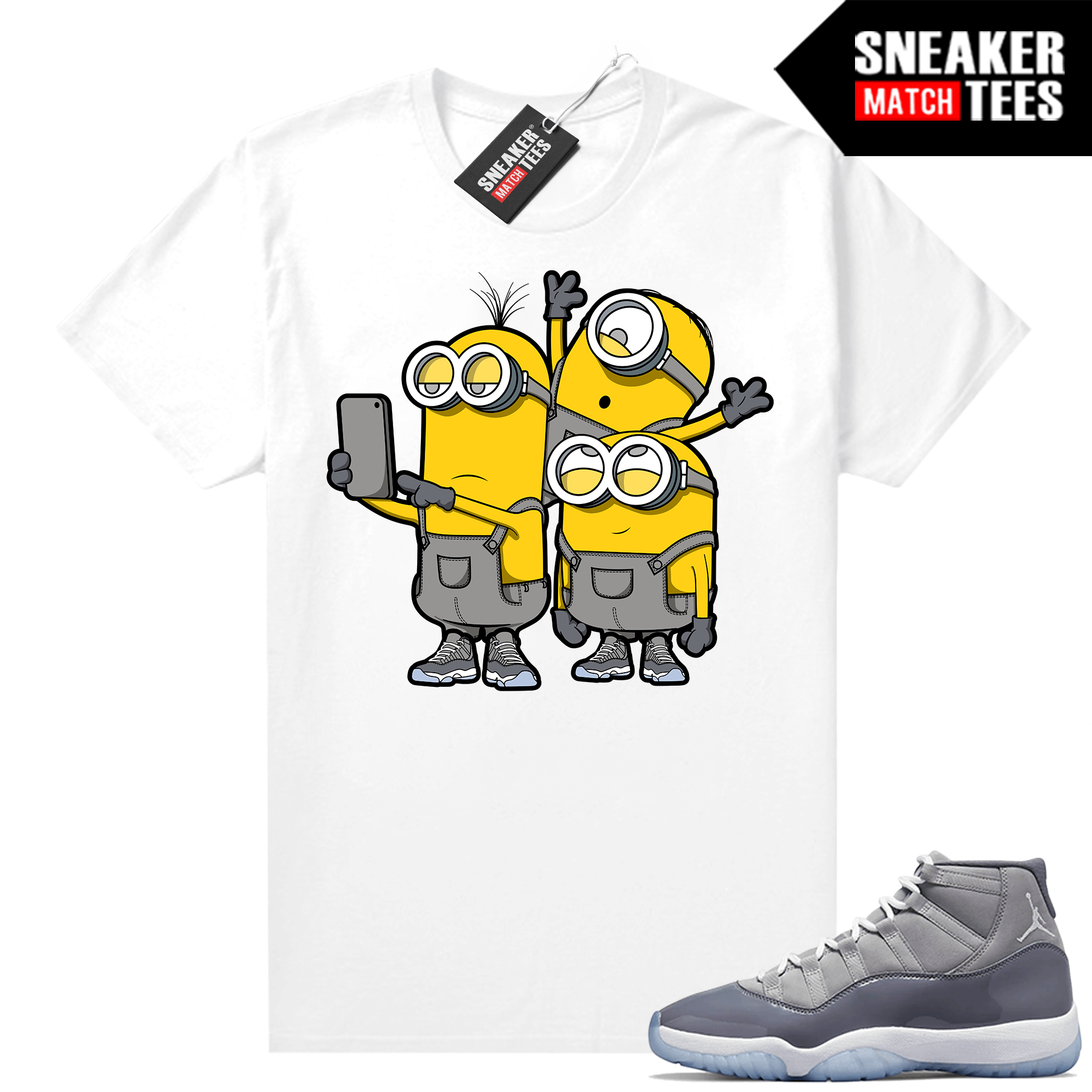 Cool Grey 11 Jordan Sneaker Match Tees White Drip Selfie