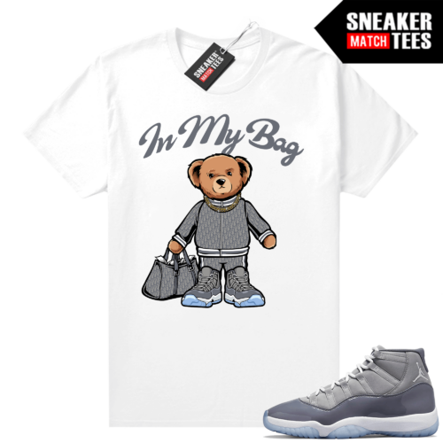 Cool Grey 11 Jordan Sneaker Match Tees White In My Bag