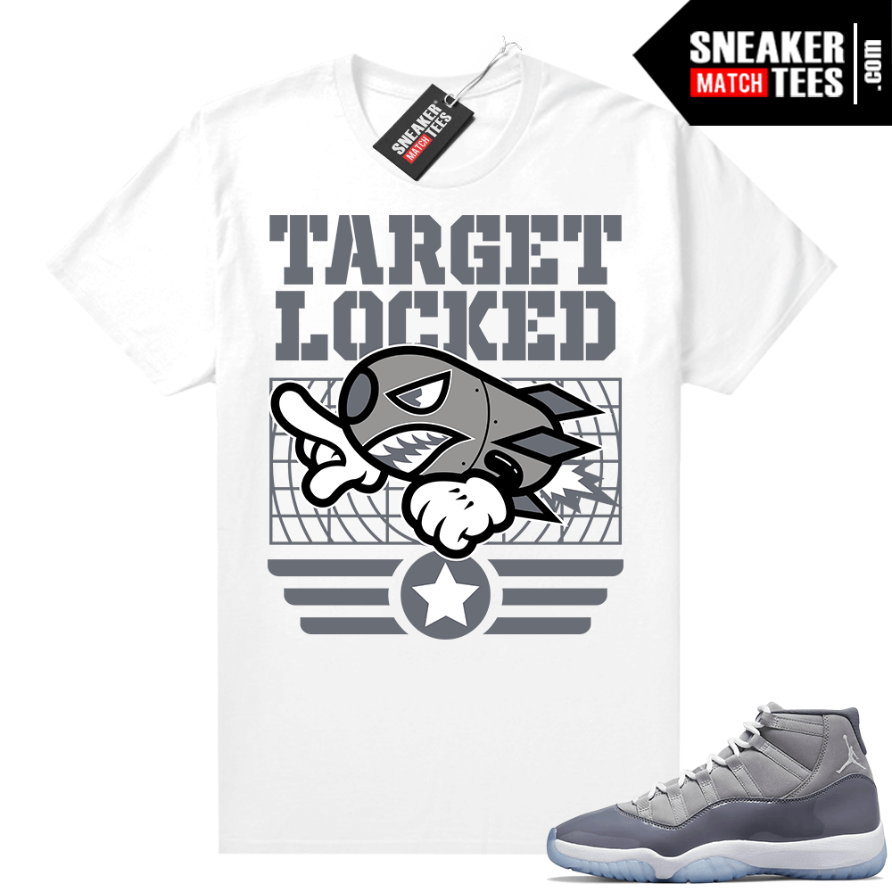 Cool Grey 11 Jordan Sneaker Match Tees White Locked