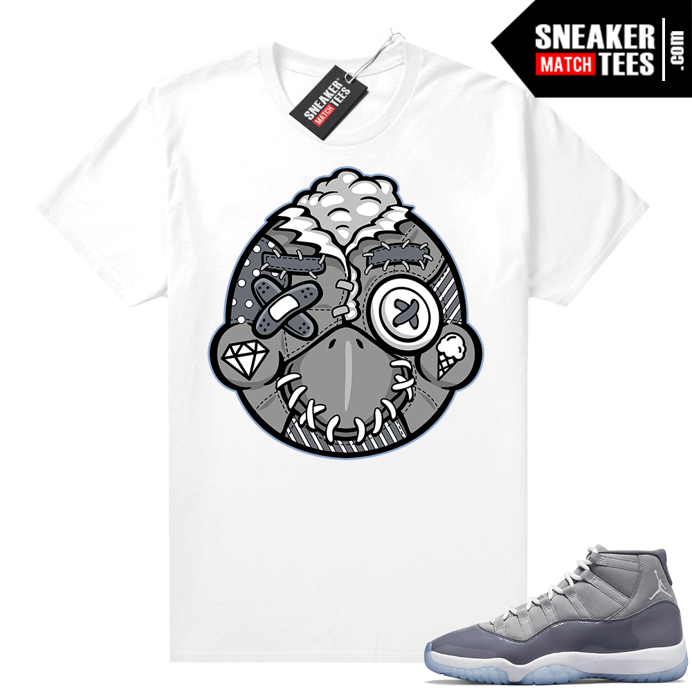 Cool Grey 11 Jordan Sneaker Match Tees White Ragdoll Birdie