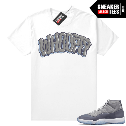 Cool Grey 11 Jordan Sneaker Match Tees Whoopty Bubble Font