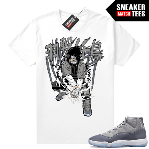 Jordan 11 Cool Grey T shirt Sasuke Hype