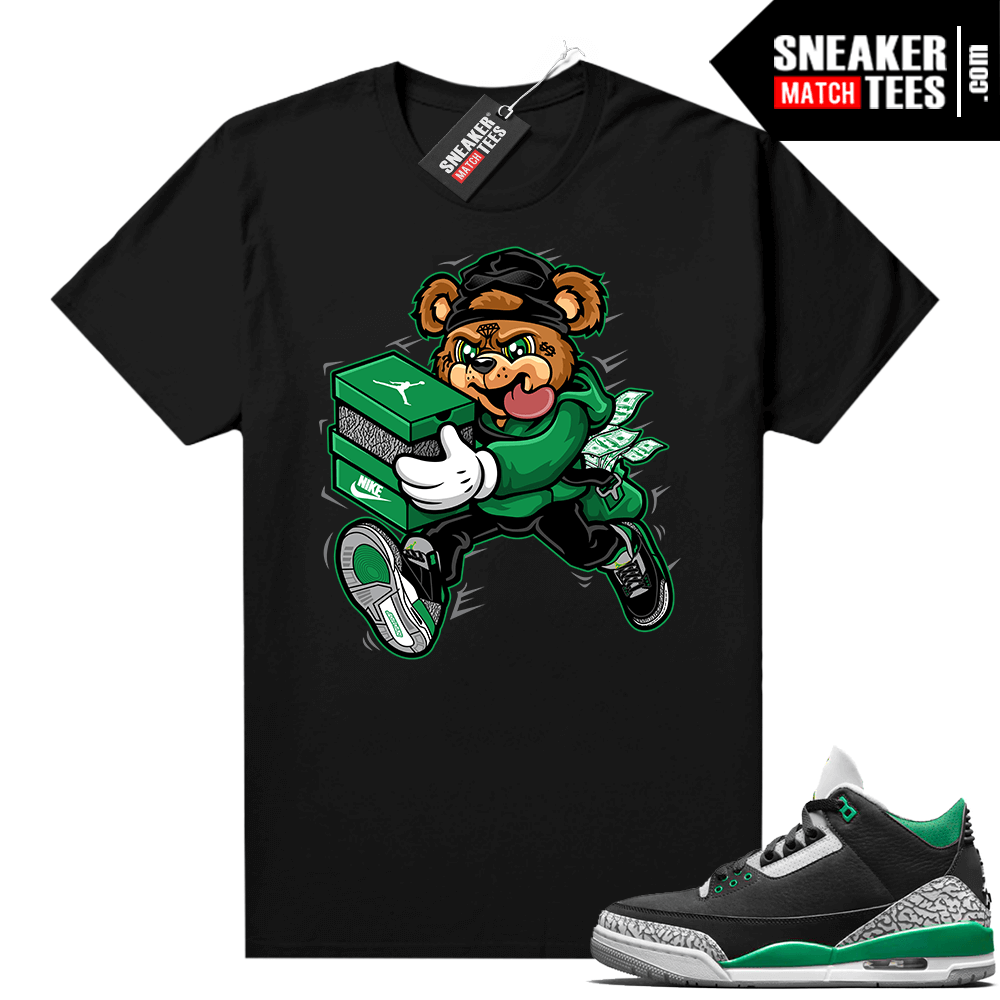 Pine Green 3s shirt Black Sneaker Heist | Sneaker tees for Jordans