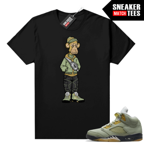 Jade Horizon 5s Sneaker Match Tees Black Sneaker Ape