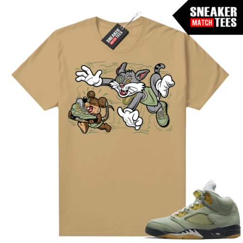 Jade Horizon 5s Sneaker Match Tees Tan Finessed