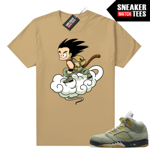 Jade Horizon 5s Sneaker Match Tees Tan Fly Goku