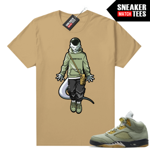 Jade Horizon 5s Sneaker Match Tees Tan Freiza Hype