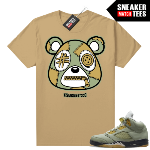 Jade Horizon 5s Sneaker Match Tees Tan Misunderstood Bear