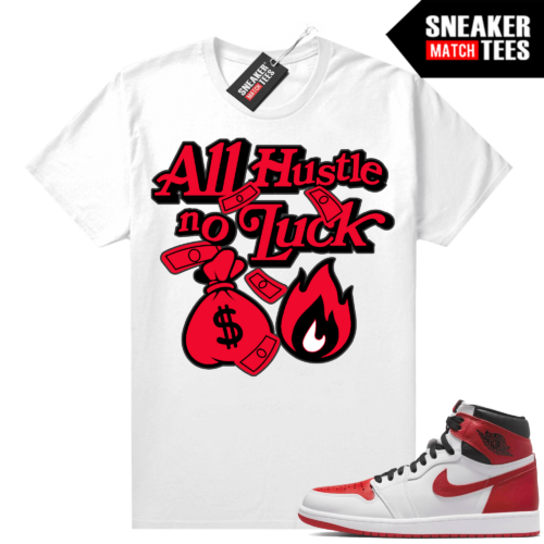 Heritage 1s Sneaker Match Tees White All Hustle