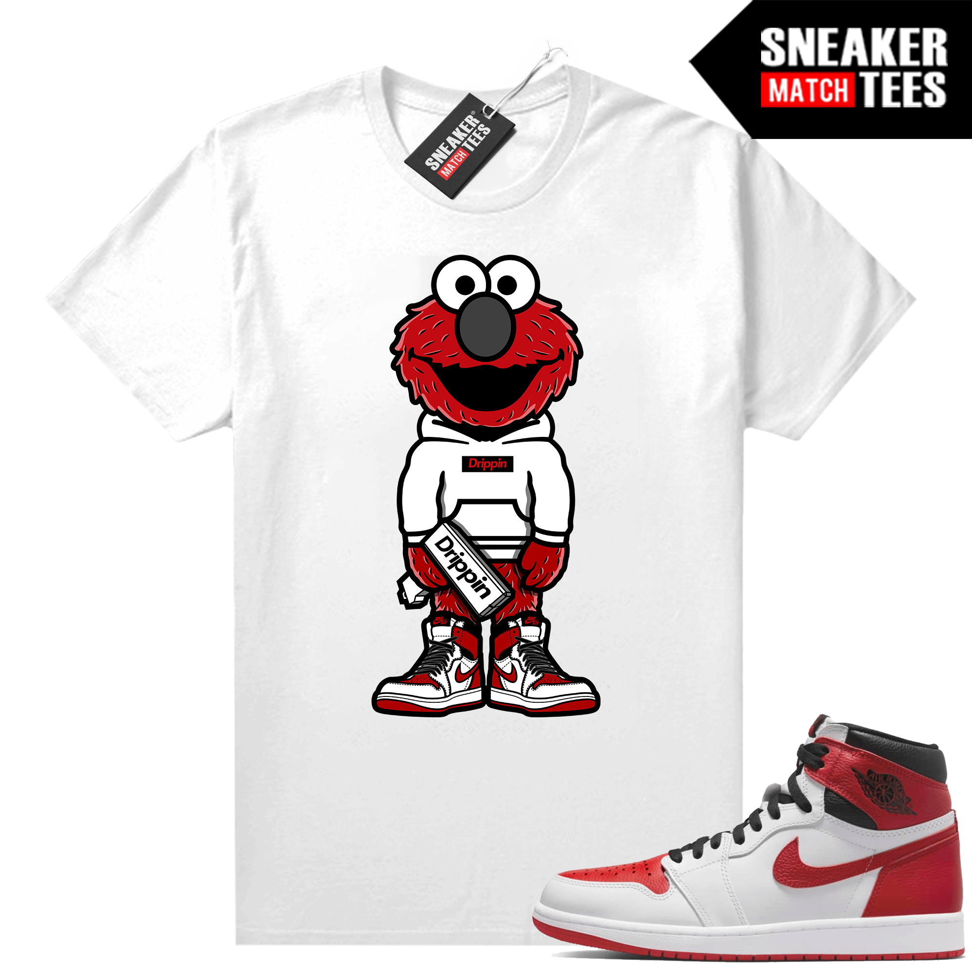 Heritage 1s youre Match Tees White Drippy Elmo