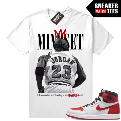 Heritage 1s Sneaker Match Tees White Mindset 23 Jersey