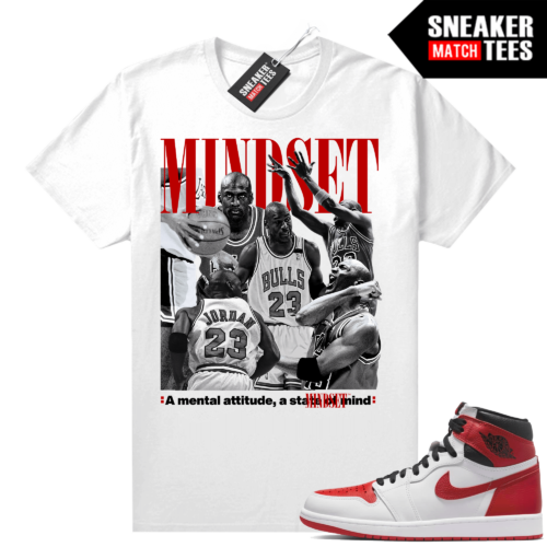 Heritage 1s Sneaker Match Tees White Mindset Collage