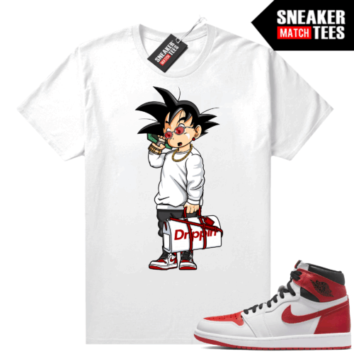 Heritage 1s Sneaker Match Tees White Trap Goku