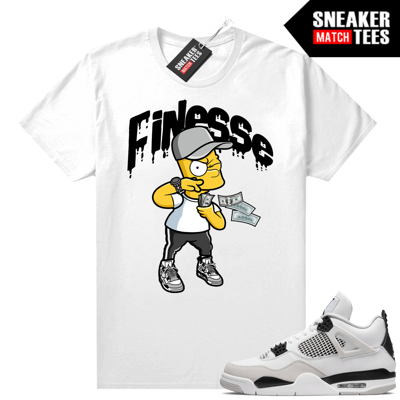 Shirts to match Military Black 4s Military Black 4s White Black