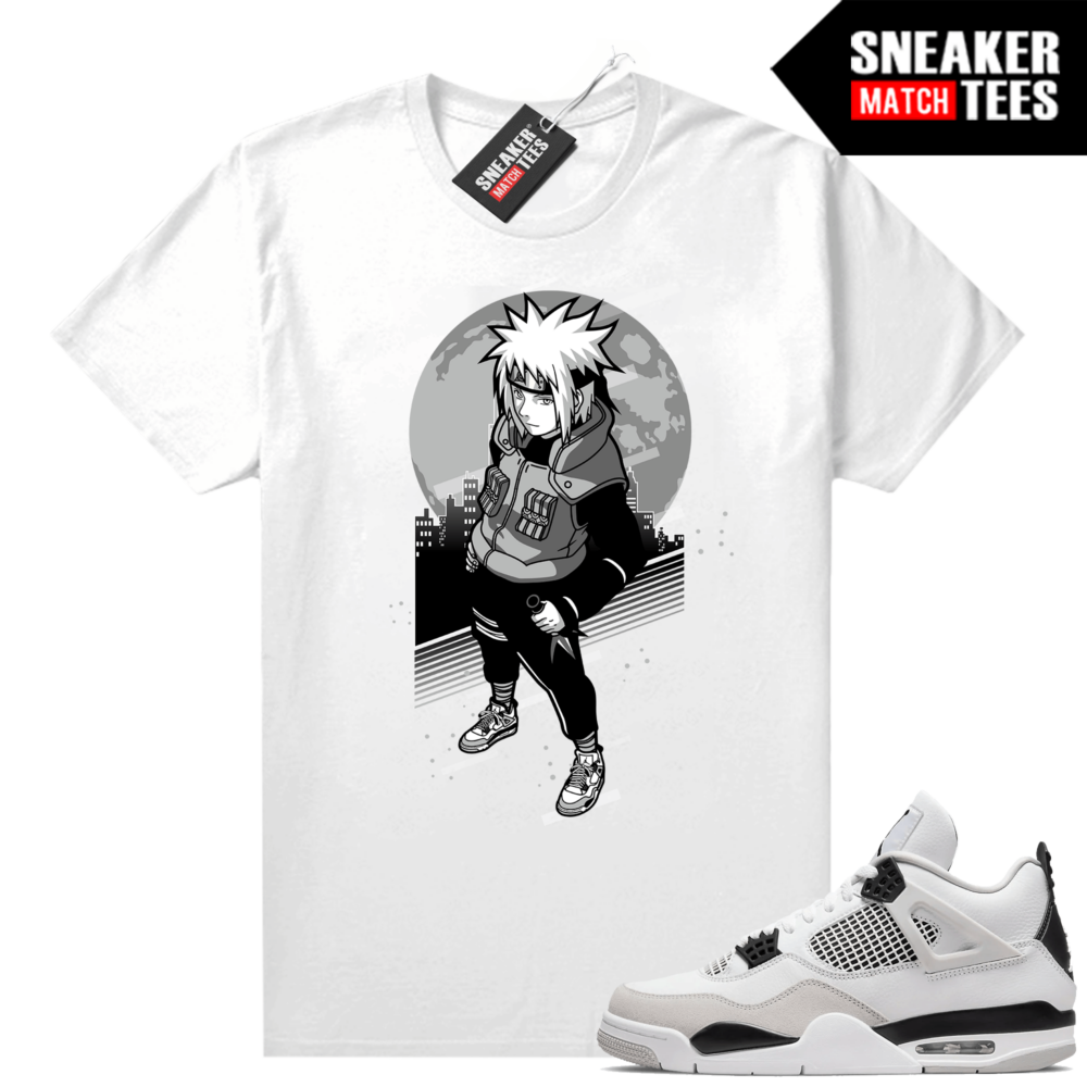 Air Jordan Military Black 4s shirts Military Black 4s White Black Sneaker tees
