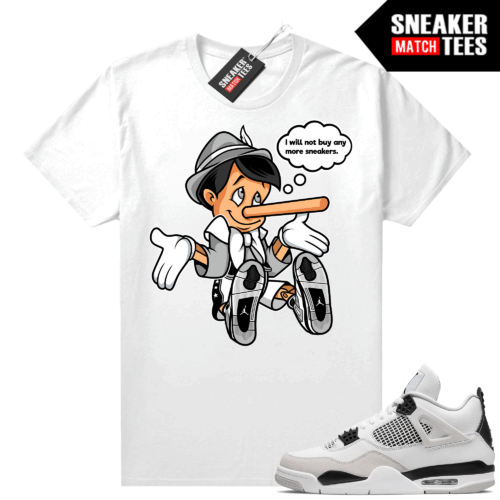 Military Black 4s Sneaker Match Tees White No More Sneakers