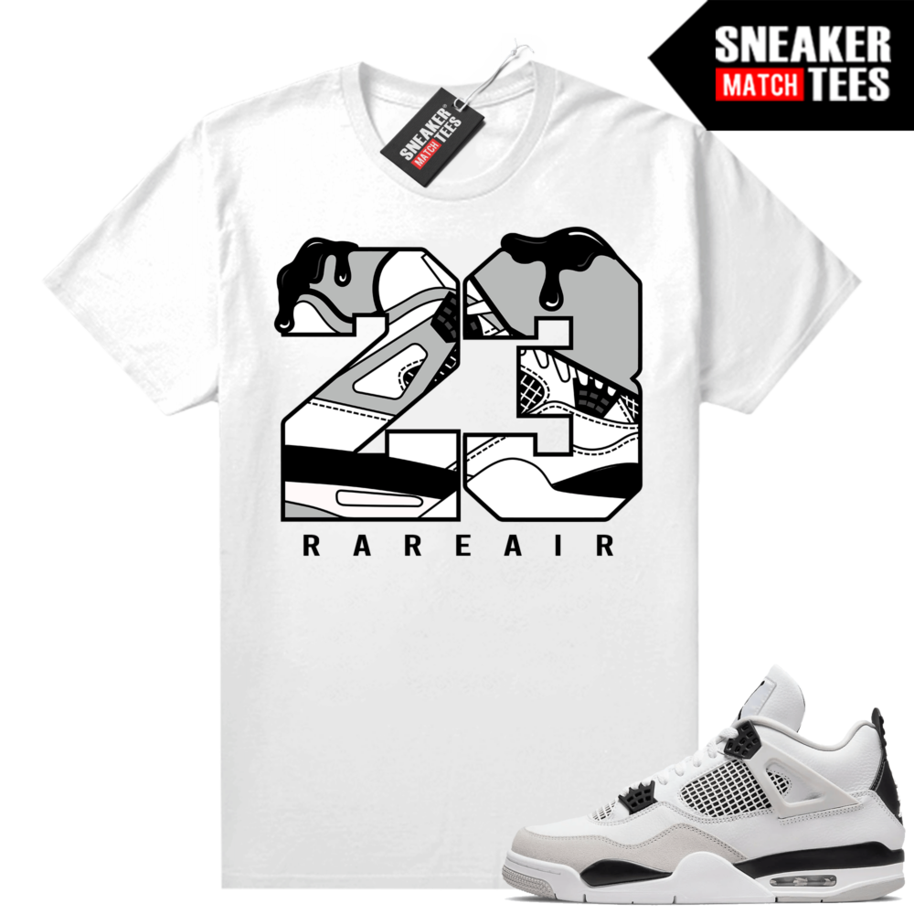 Military Black Jordan match shirts Military Black 4s White Black