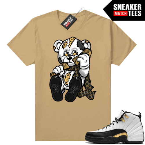 Royalty 12s Sneaker Match Tees Tan Designer Bear
